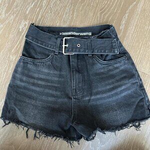 Alexander Wang Black Denim Shorts